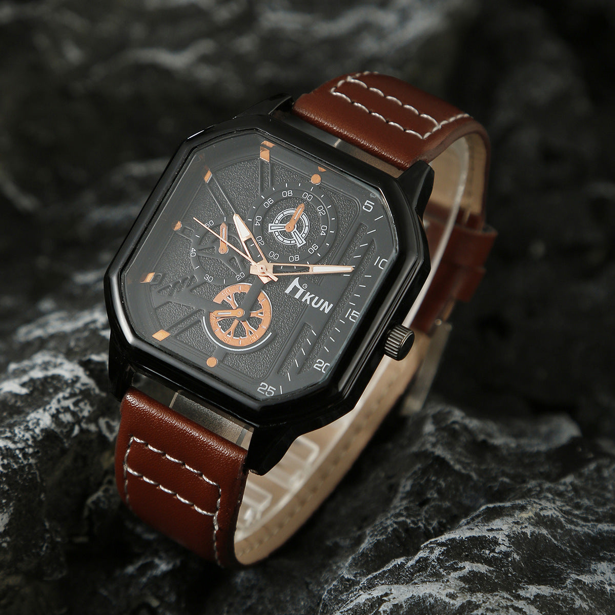 Casual Watch Men's Sports Personality Bracelet Set