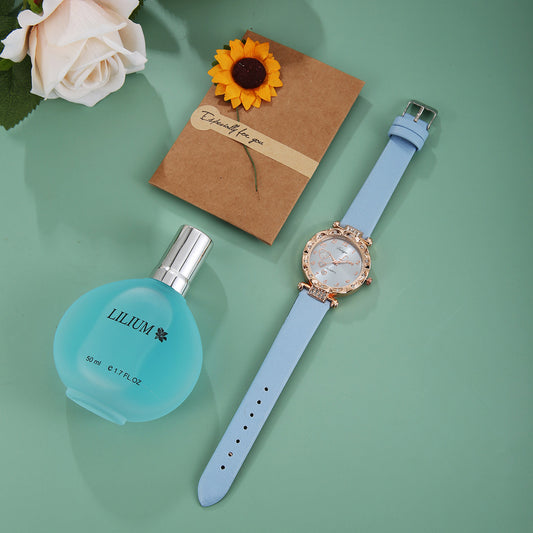 Watch Perfume Greeting Card Personality 3-piece Set