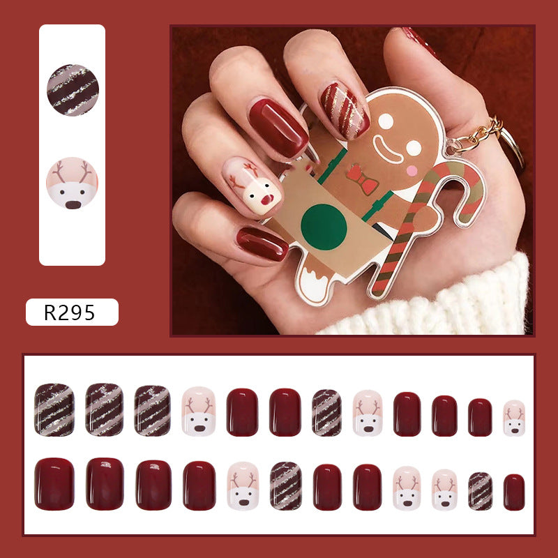 Wearable Removable Fake Nail Stickers Short Long