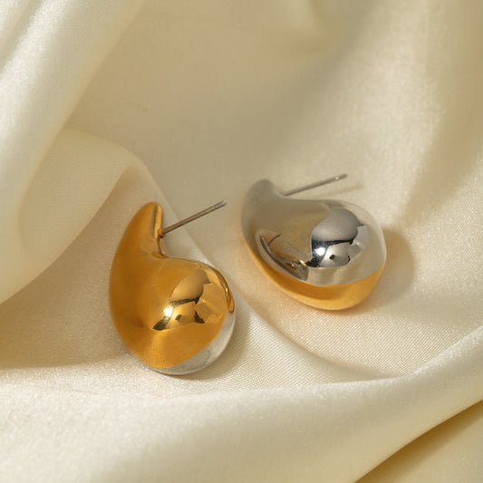 Water drop colorblock earrings