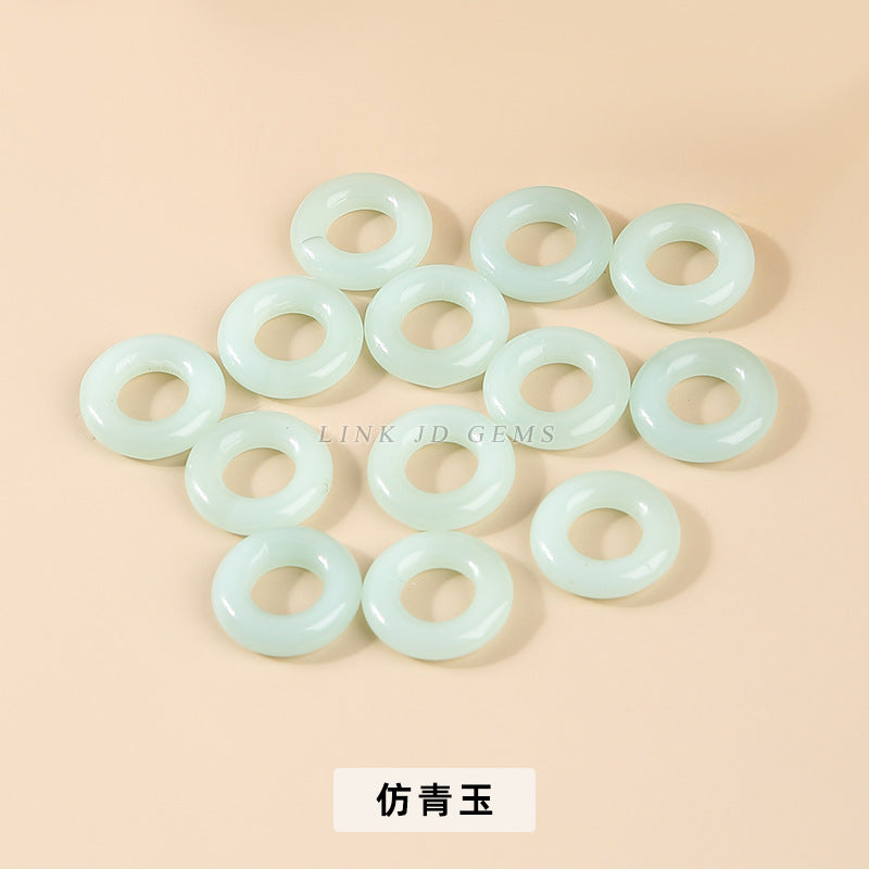 10-25Mm glazed imitation jade running ring
