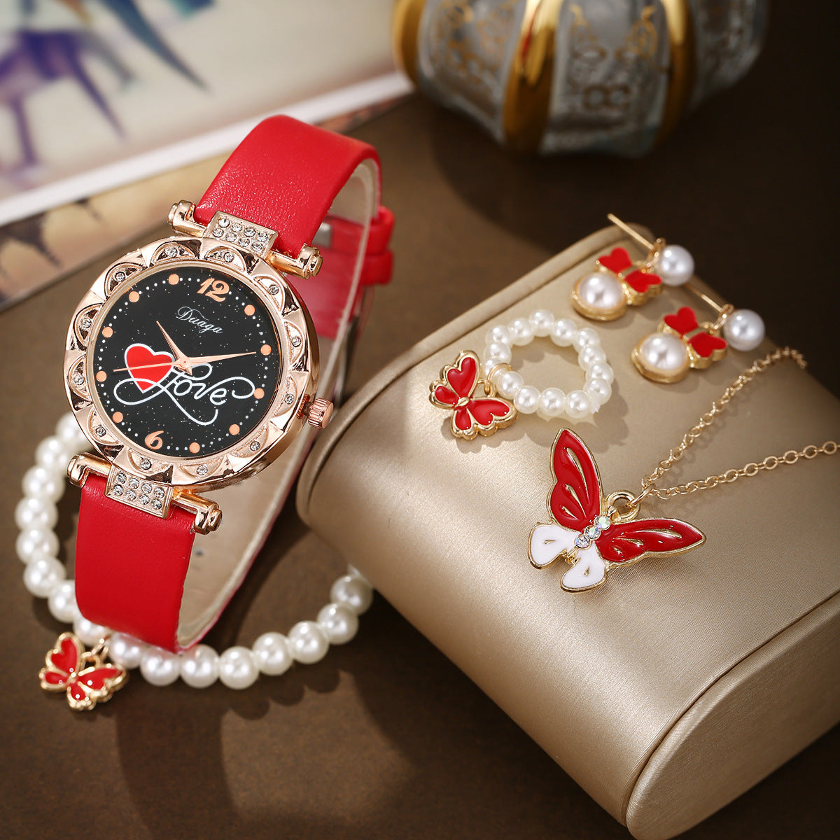 Watch Pearl Butterfly Jewelry Set Wholesale
