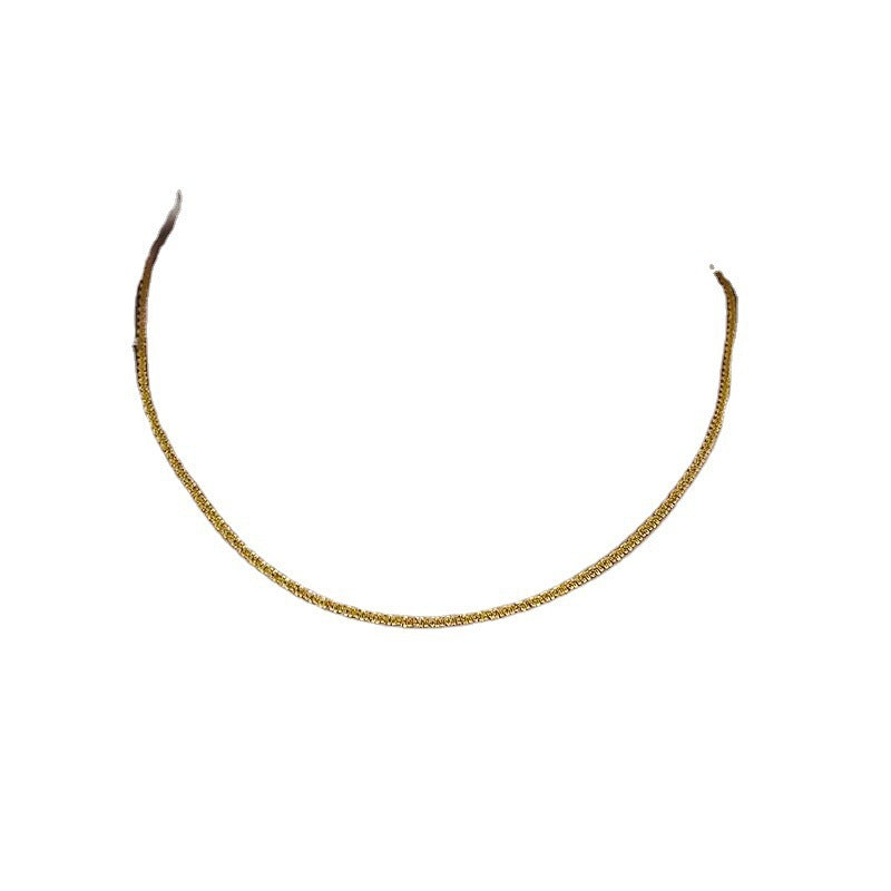 18K-Plated Stainless Steel Snake Collarbone Necklace