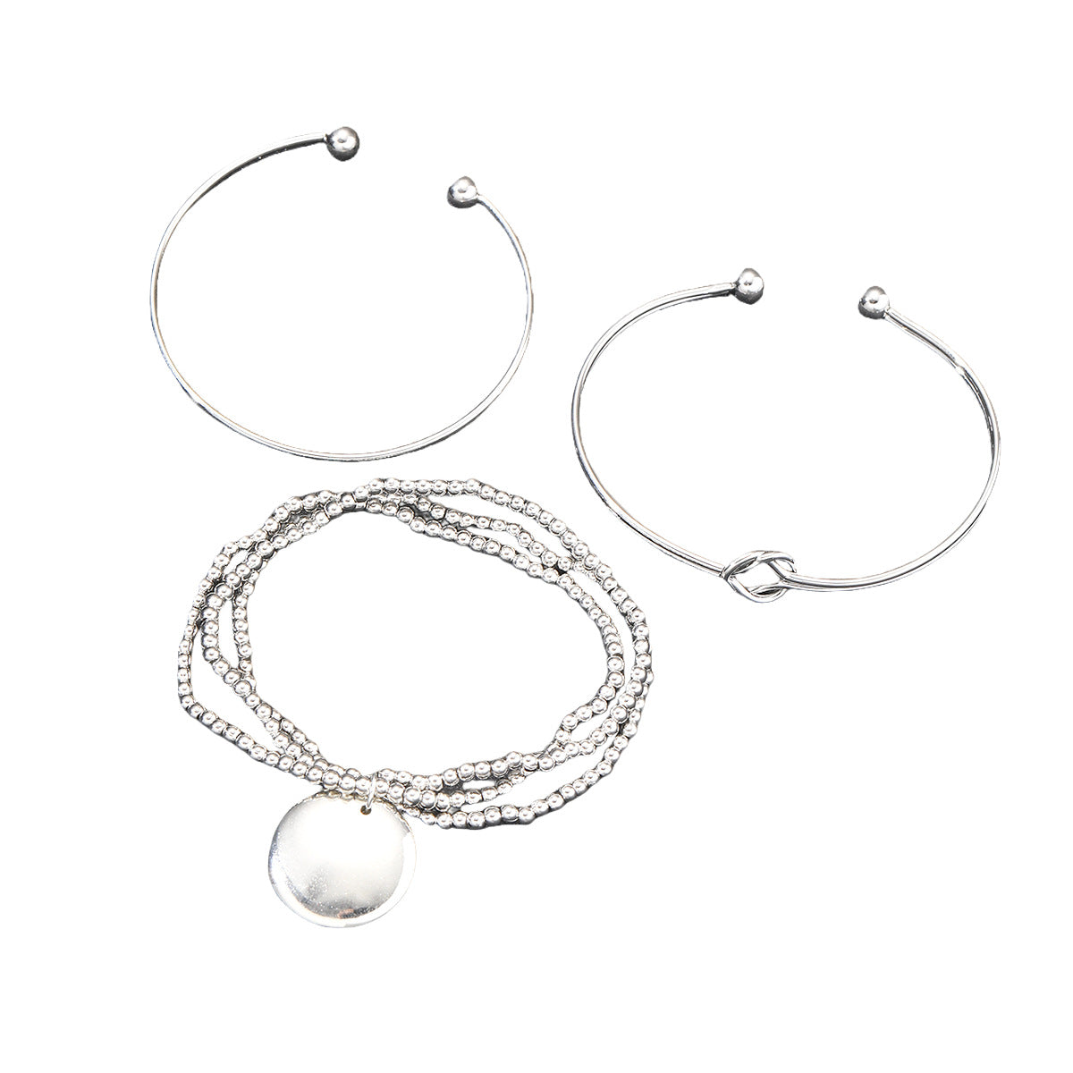Beaded Knot Bracelet Set (3-piece)
