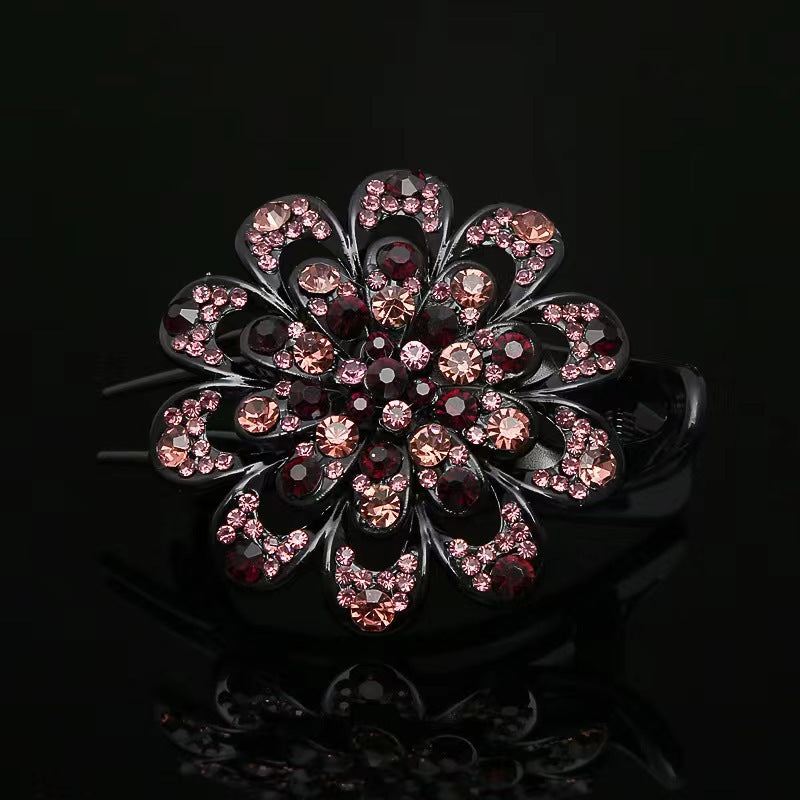 Large flower three-tooth duckbill clip hair accessories