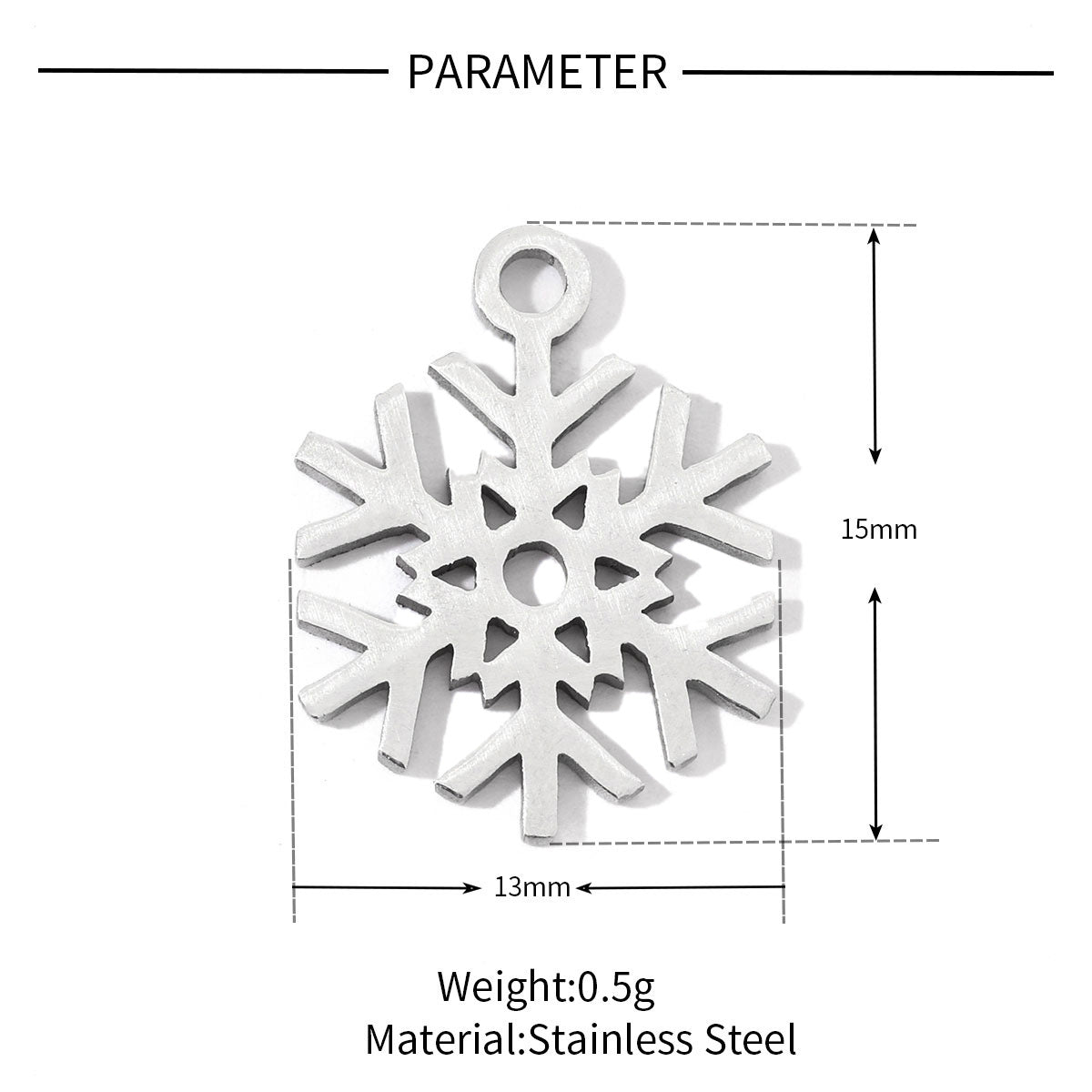 20 pcs/pack Clover hand key Titanium steel DIY pendant