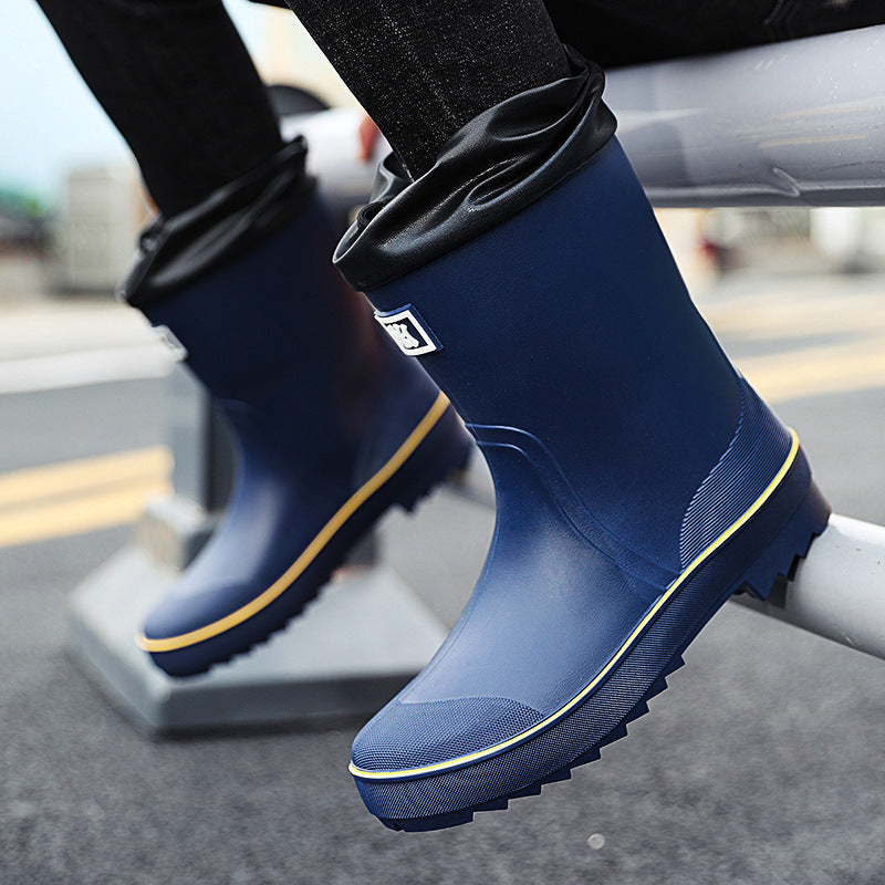 Rain boots men's fashion outer wear