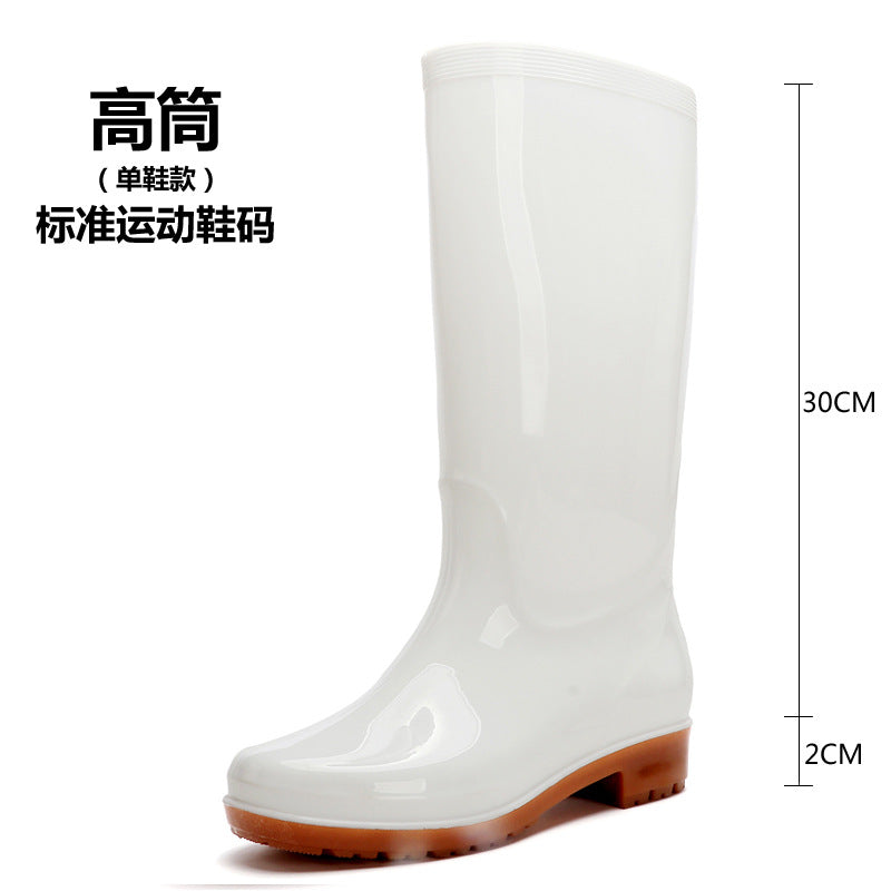 Non-slip work rain shoes solid color