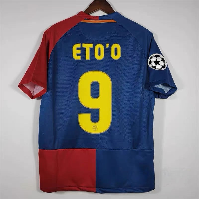 08-09 Barça 10 Messi Eto'o 14 Henry Xavi Iniesta Camiseta retro local/visitante