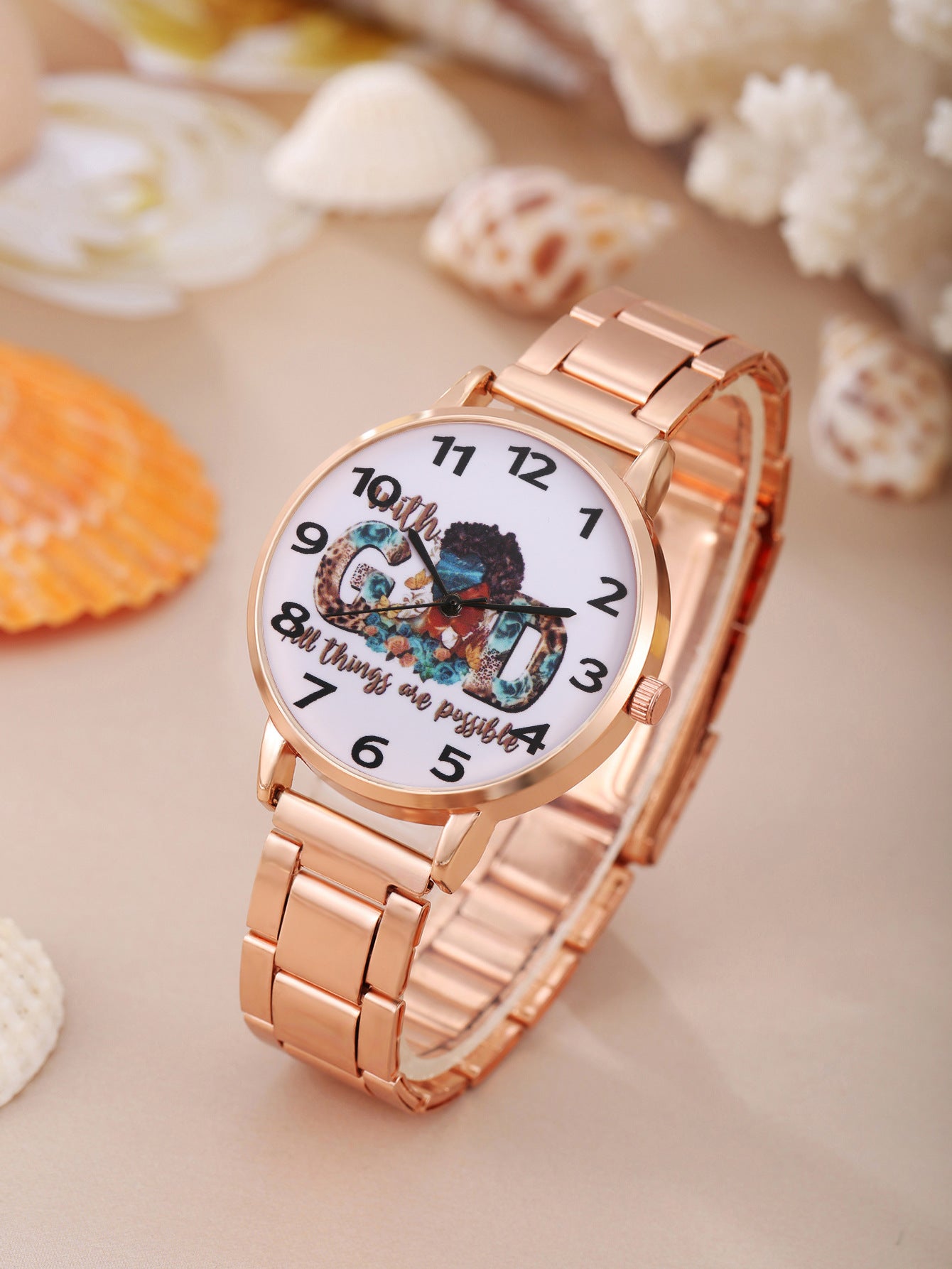Necklace Steel Strap Quartz Watch Rose Bracelet