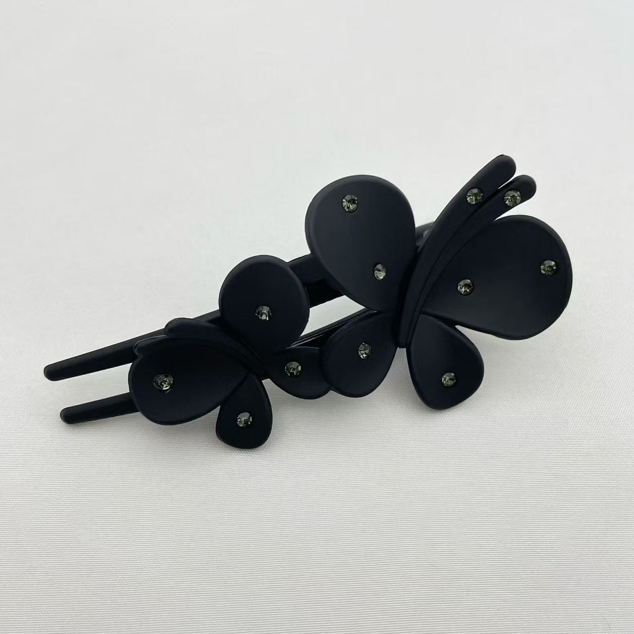 Frosted Rhinestone Flower Hairpin Female