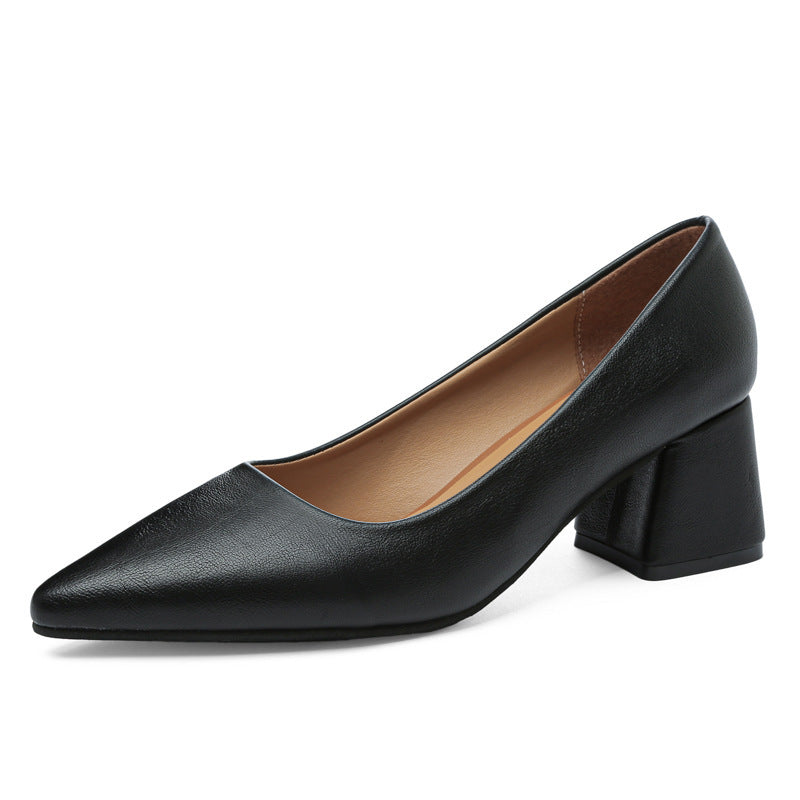 Shallow mouth high heels women