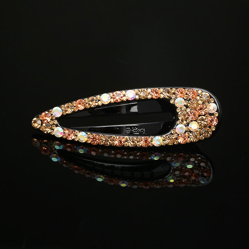 Rhinestone head three teeth clip flower headdress