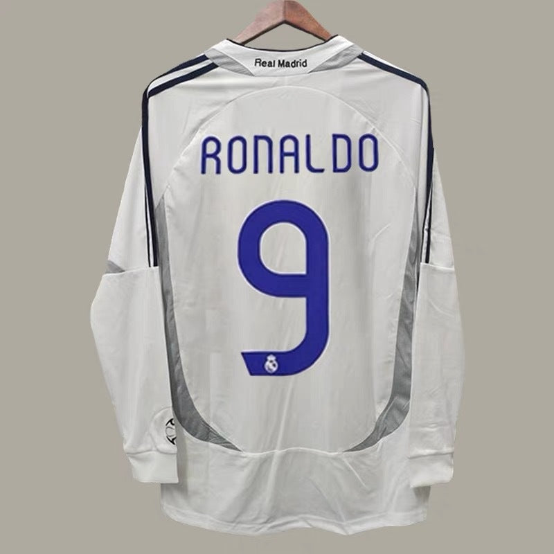 06-07 Real Madrid Retro Local Visitante Ronaldo Beckham Ra¨²l Guti Jersey