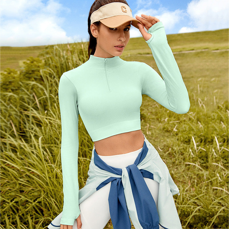 Conjunto de yoga que absorbe la humedad sin costuras de color sólido
