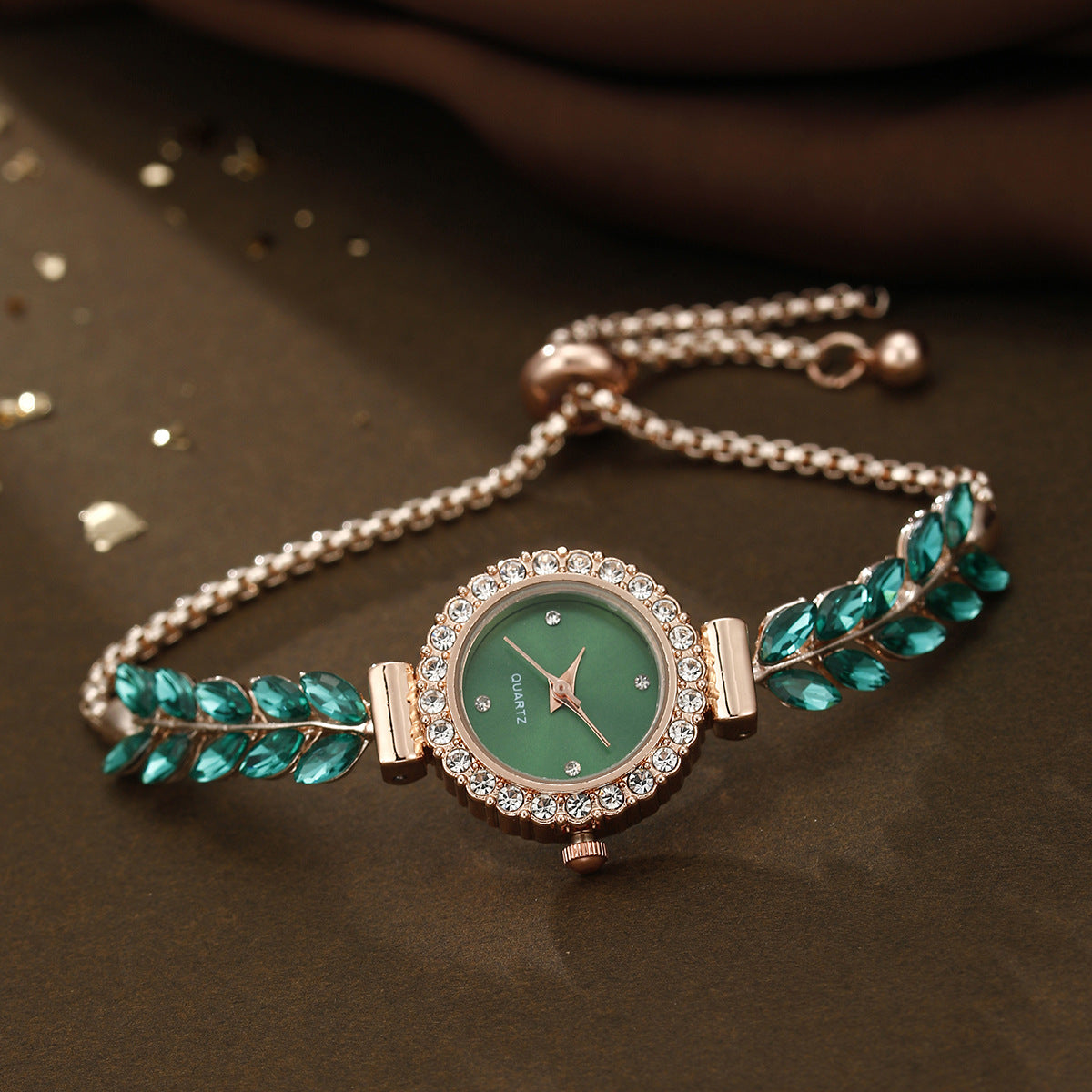 Quartz bracelet watch jewelry set