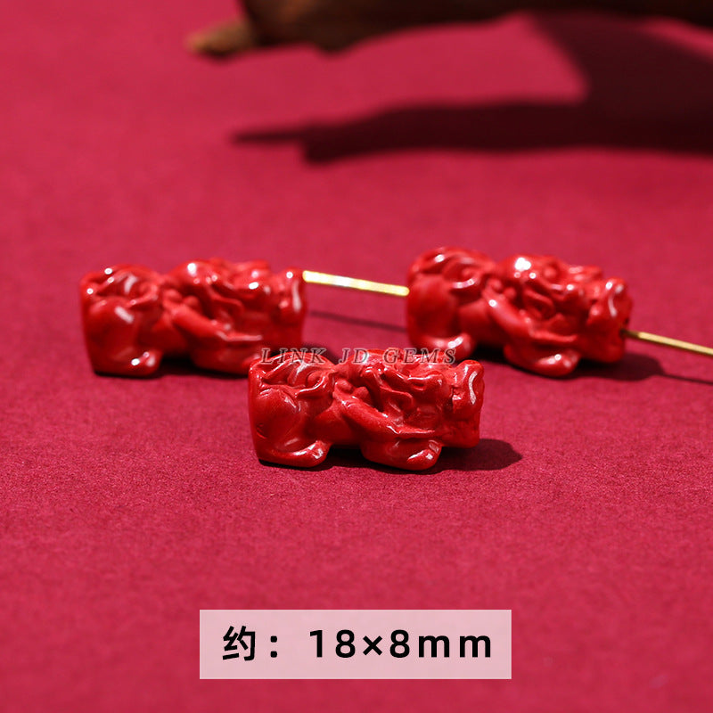 Emperor Sand Carving Accessories Lotus Pixiu Loose Beads