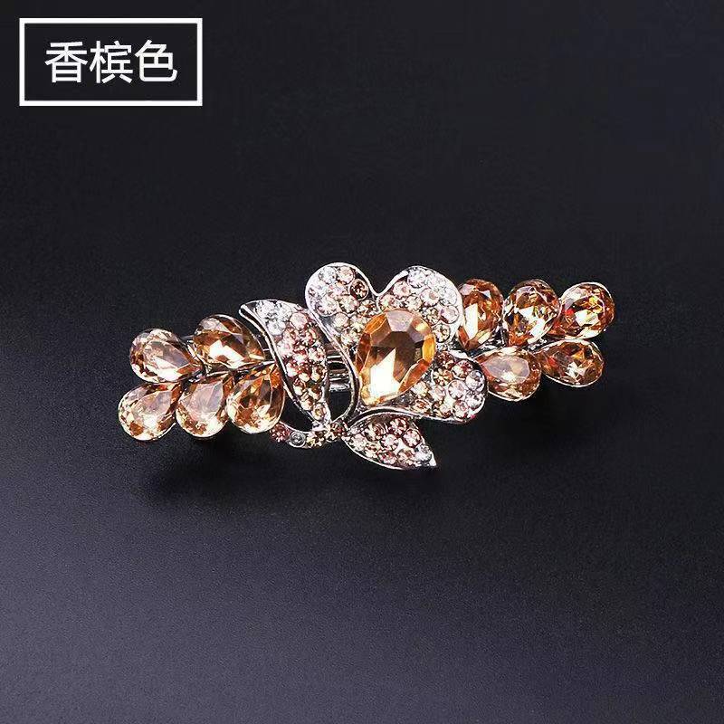 Rhinestone Tulip Spring Clip