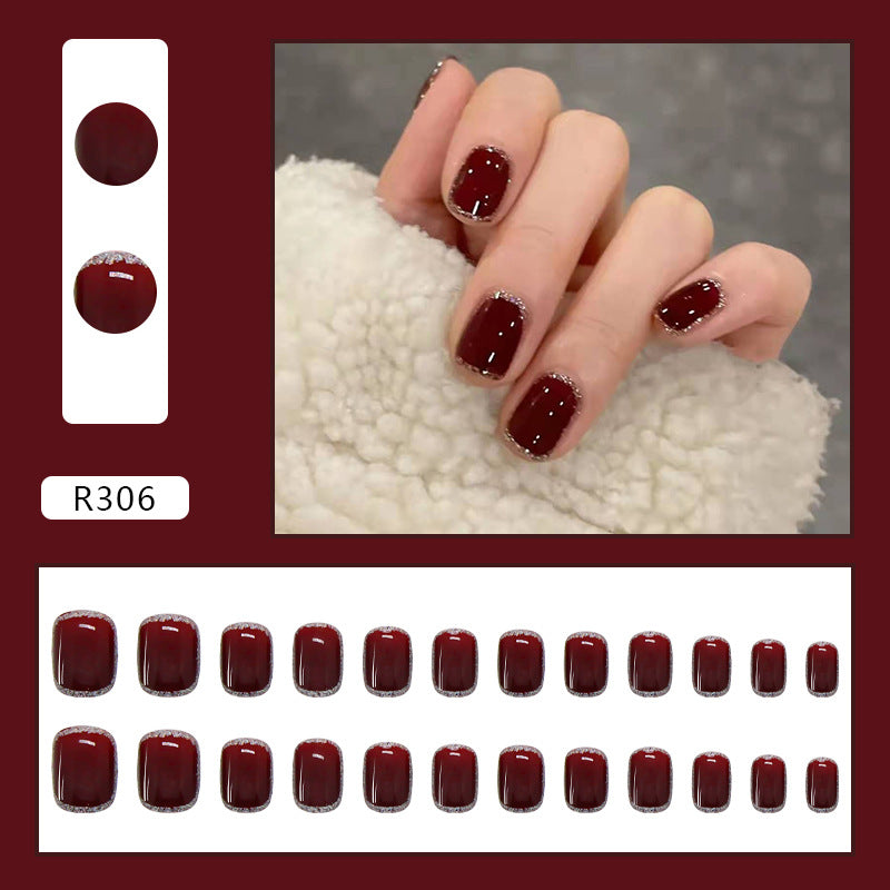 Wearable Removable Fake Nail Stickers Short Long