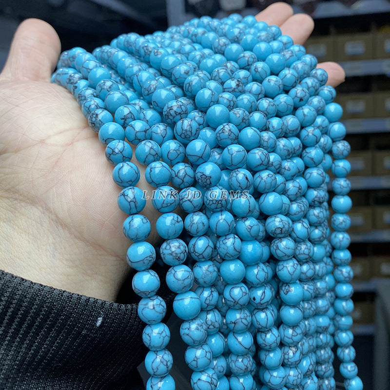 Synthetic light blue turquoise loose beads