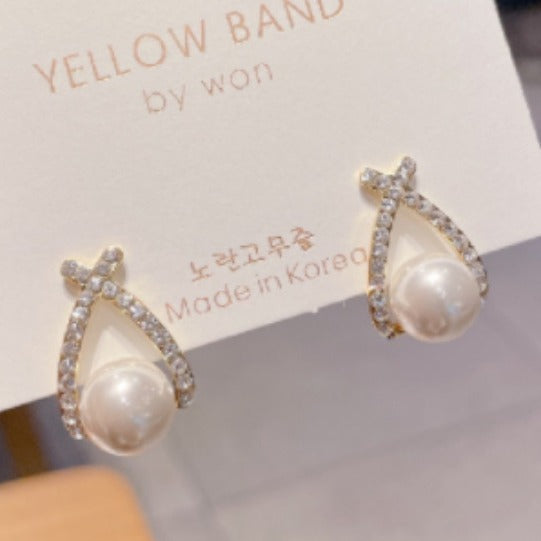 Pendientes de perlas con letras Sense Cross al por mayor