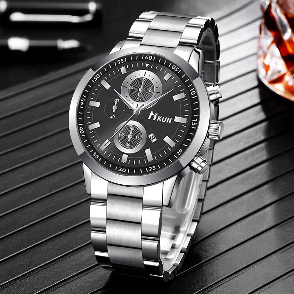 Trendy Beaded Men's Watch Set
