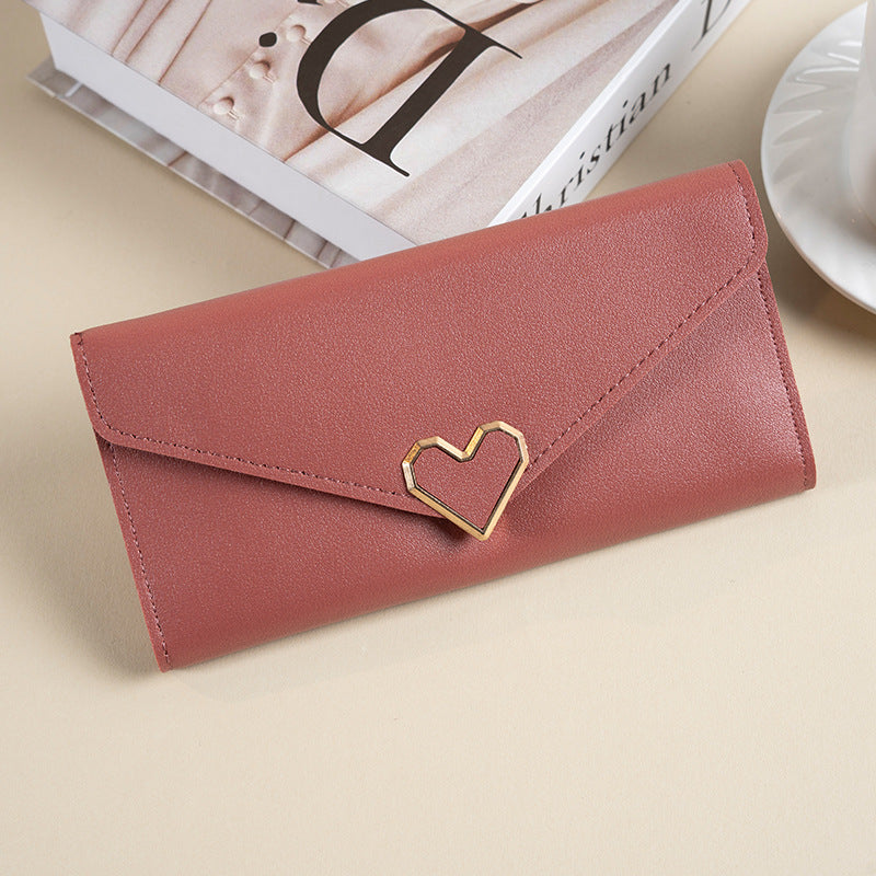 Solid color love hardware wallet multi-card position