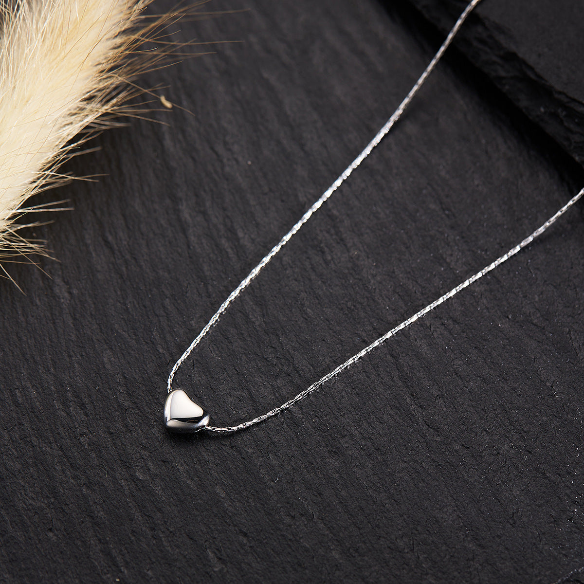 Stylish silver titanium steel necklace