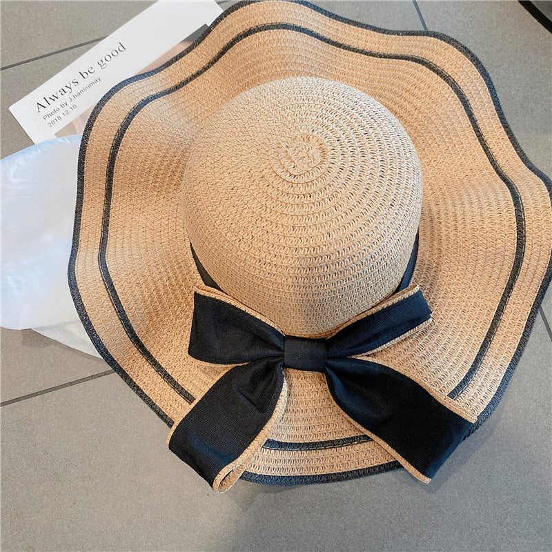 Sombrero de paja para mujer, protección UV para playa, verano y exterior