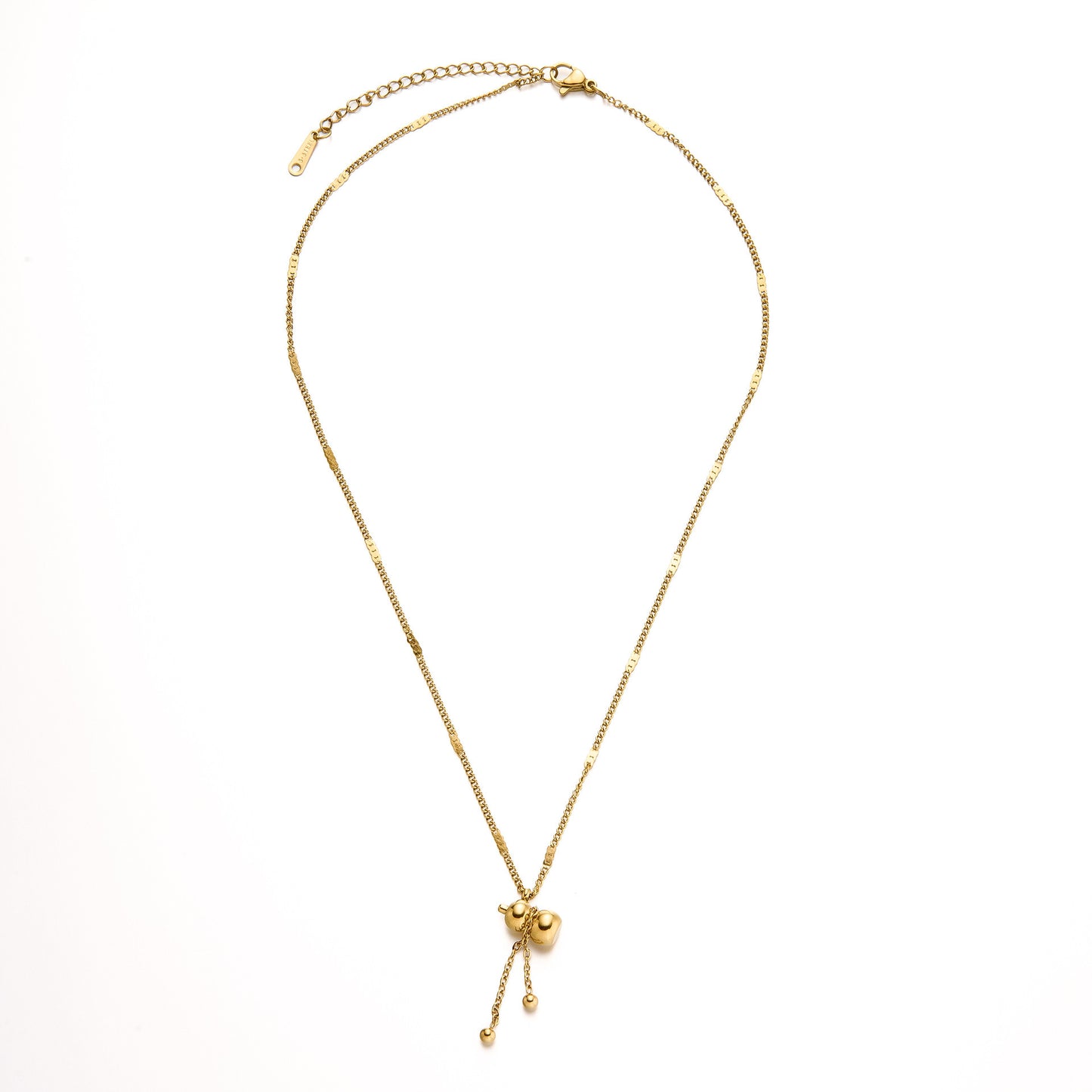 Titanium Steel Gourd Tassel Necklace