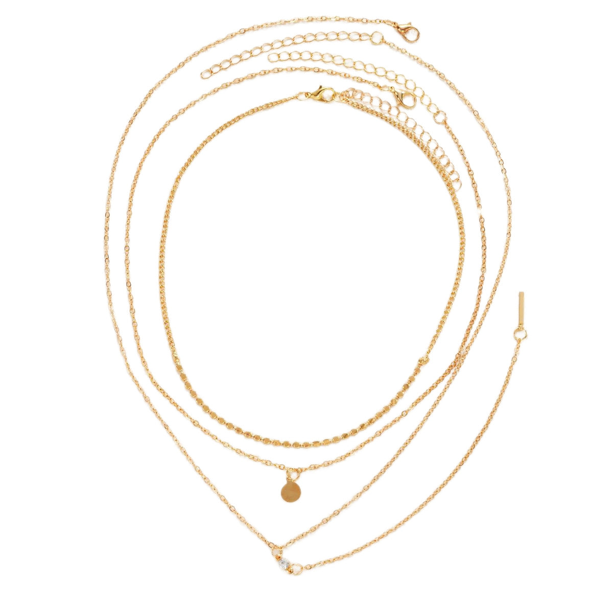 Multi-Layer Tassel Dot Necklace