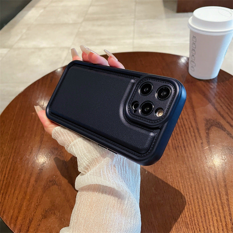 Apple 15 Pro Fat Leather Business iPhone 11/12 Simple Solid Color