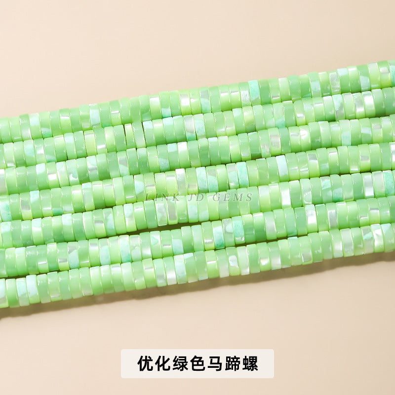 2 * 6Mm multi-color horseshoe snail shell right angle round piece loose beads