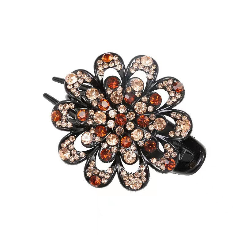 Large flower three-tooth duckbill clip hair accessories
