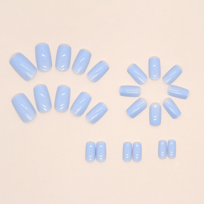 Sky Blue Square Nails