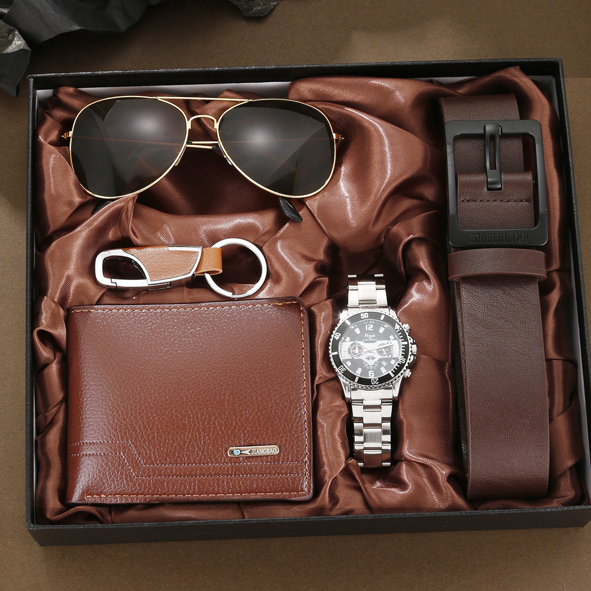 fashion Watch Wallet Belt 5-piece Gift Box