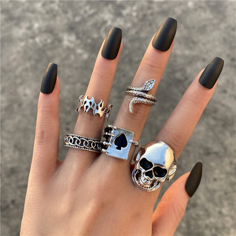 Skull Starfish Joint Ring Owl 7-piece Set