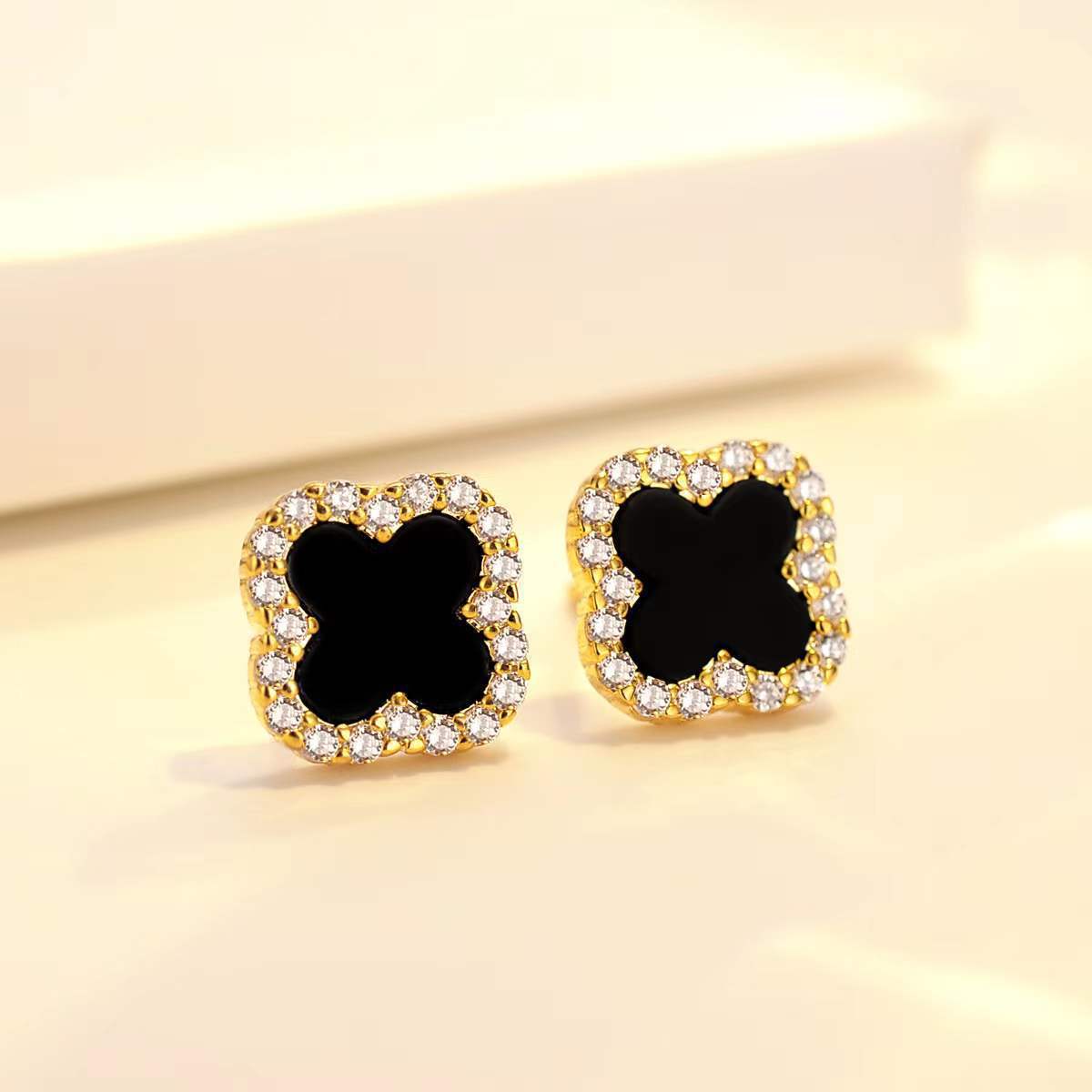 Women's Pavé Crystal Four-Leaf Clover Silver-Plated Necklace