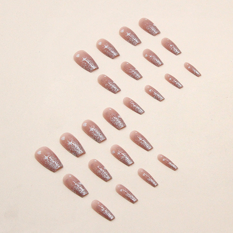 Valentine's Cat Eye Glitter Nails