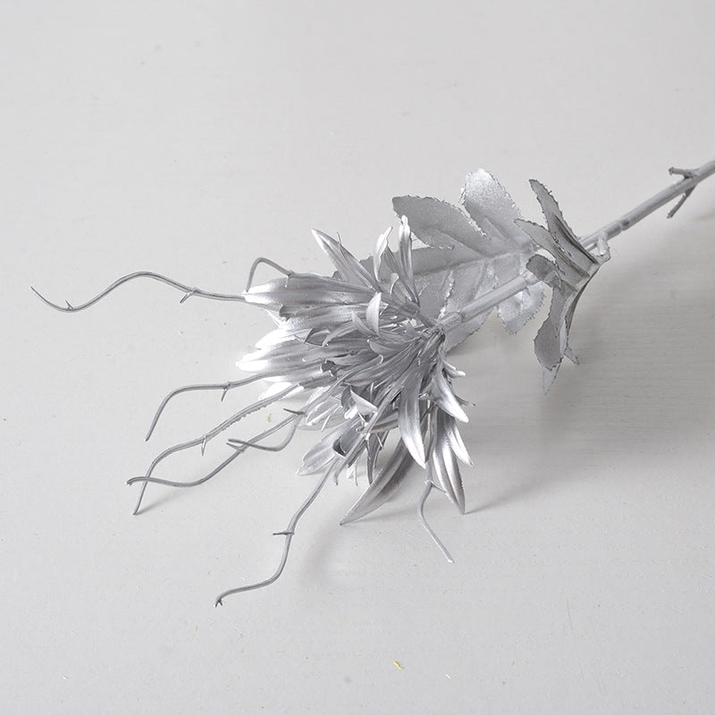 Silver flower arrangement artificial flowers