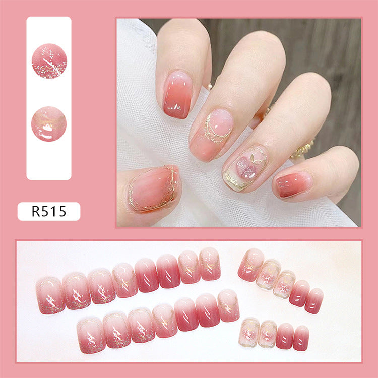 Wearable Waterproof Jelly Color Nail Stickers