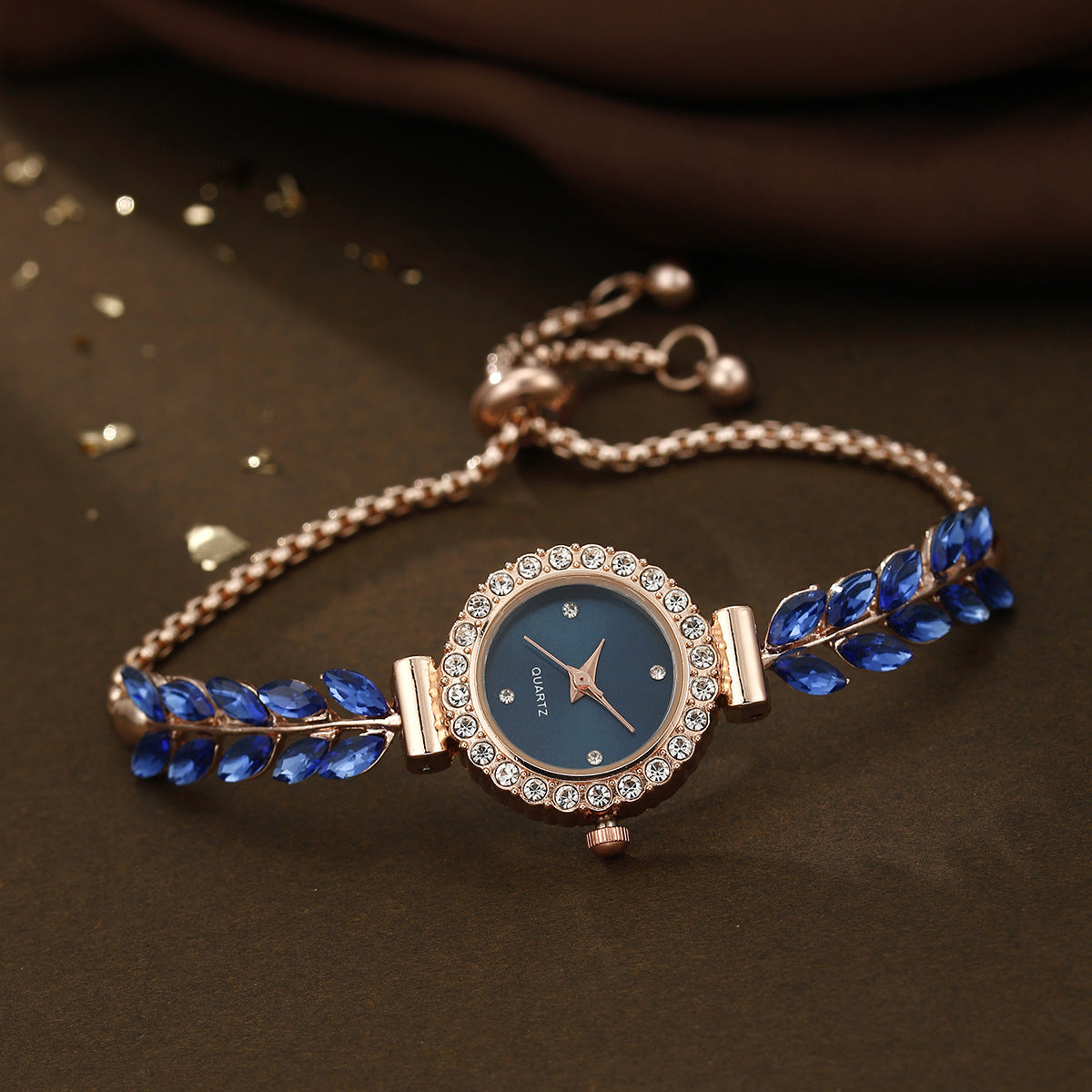 Quartz bracelet watch jewelry set