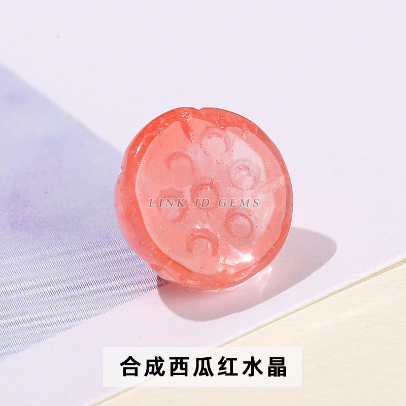 Cuentas sueltas de accesorios de vaina de loto de ágata de jade de 12 mm