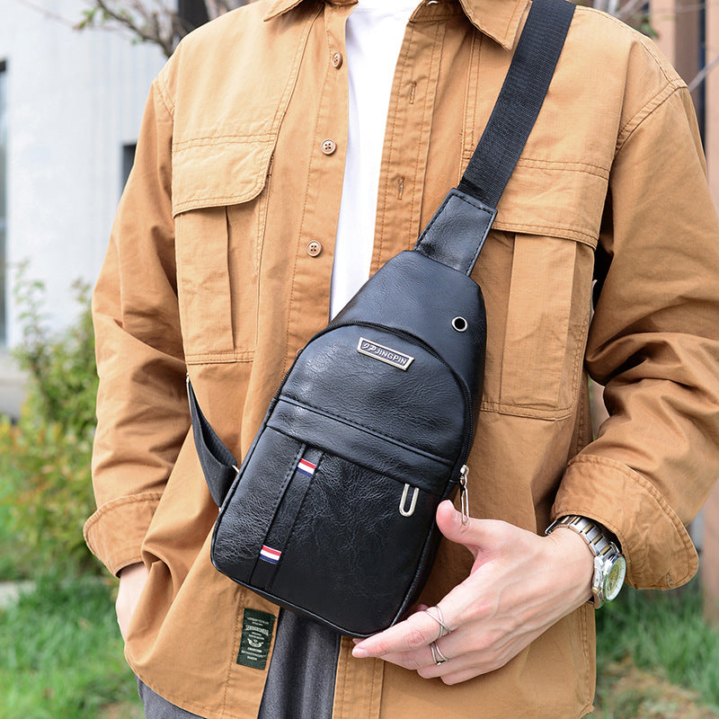 Waterproof pu breast bag