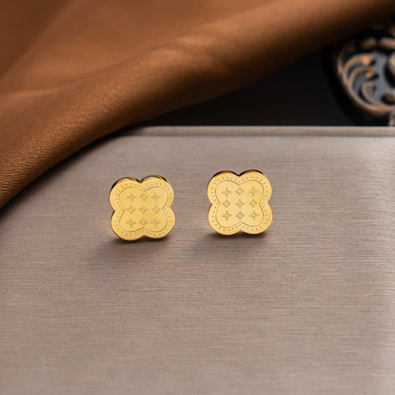 Elegant Clover Bracelet Set Korean Style 18K Plated Jewelry