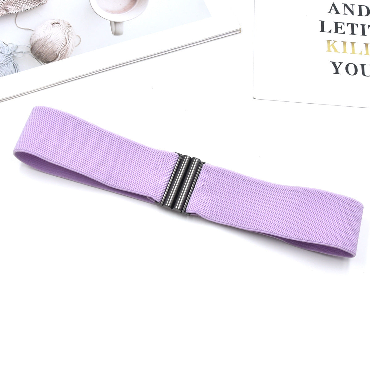 Red elastic waist seal wide belt