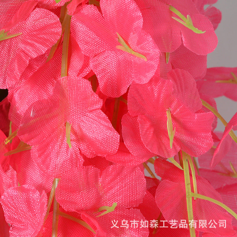 Simulación de flor de glicina cifrada de 6 hojas flor de cuajada de frijol