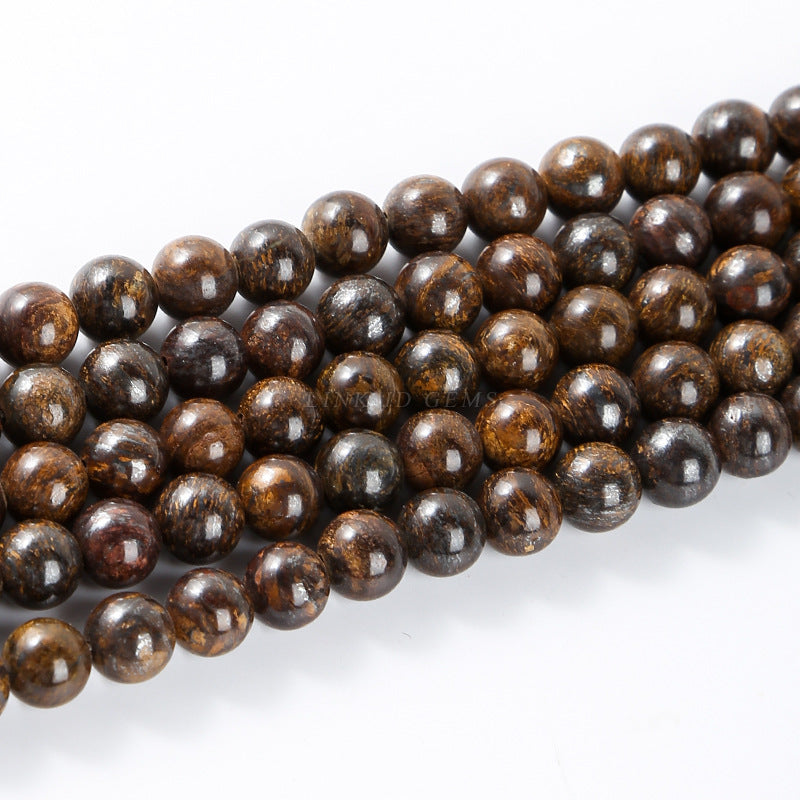 Bronze pyroxene loose beads