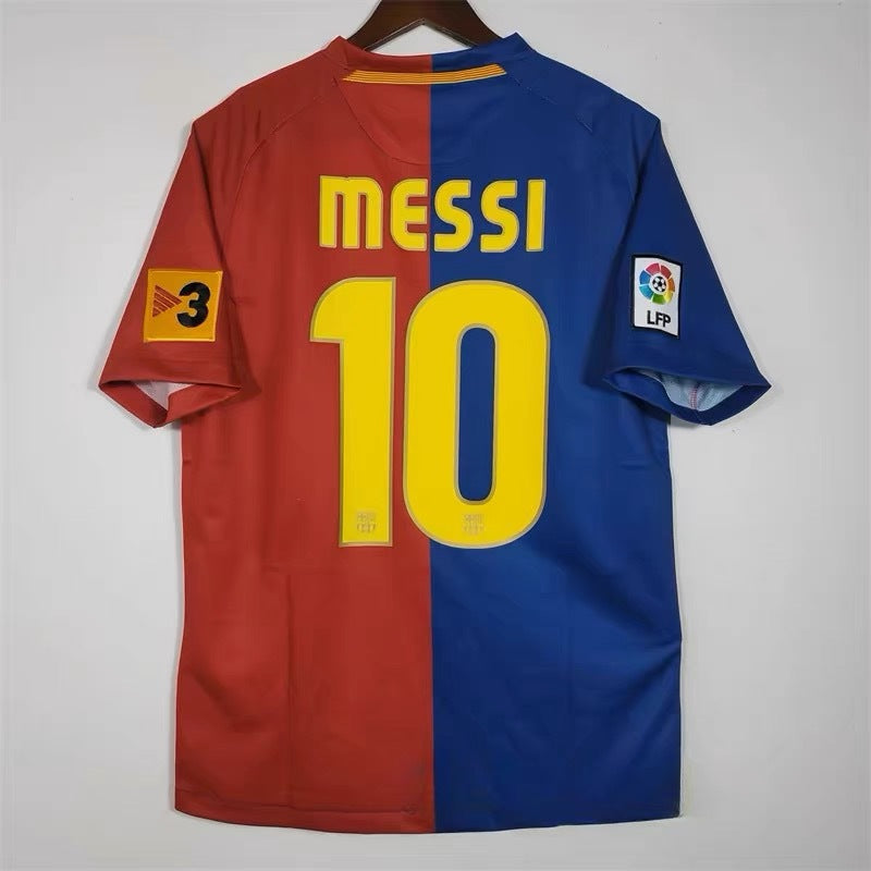 08-09 Barça 10 Messi Eto'o 14 Henry Xavi Iniesta Camiseta retro local/visitante