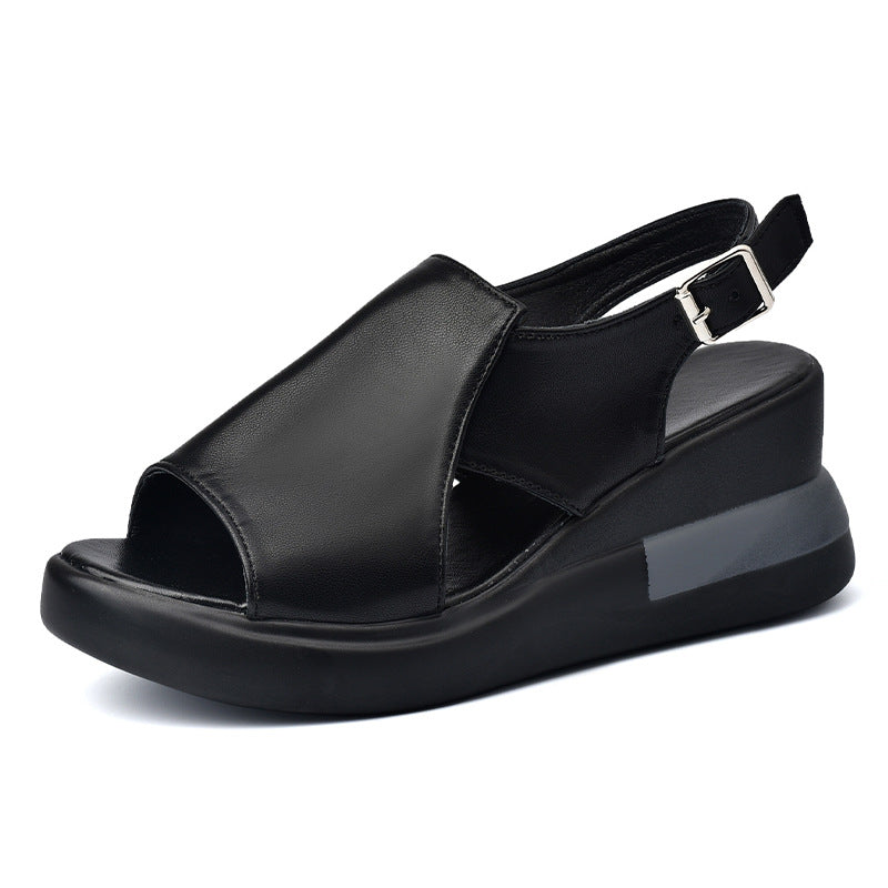 Wedge heel sandals platform sole